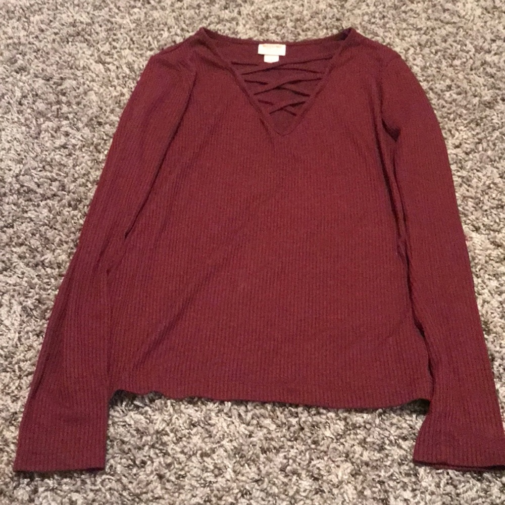 Maroon Long Sleeve Shirt